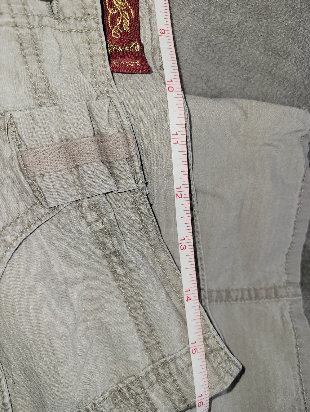 One 5 ONE KHAKI Casual CAPRIS - Picture 5 of 10
